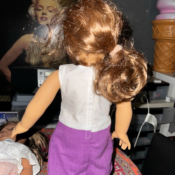 American Girl Dolls in White and Purple Outfits - Picture 7 of 13